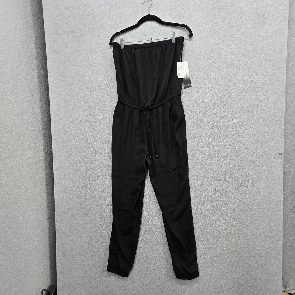 Kensie Women Jumpsuit S Black Tube Top 26" Inseam NWT